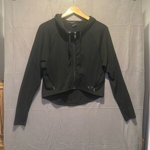 Oakley Women's Mantra Full Zip Hoodie Activewear Training Sweatshirt - Black